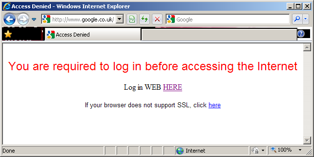 Web Authentication Message