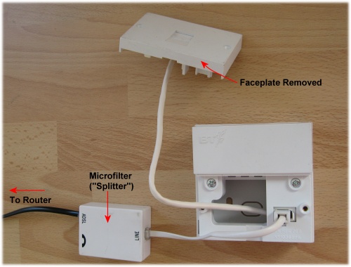 BT NTE5 Faceplate Removed