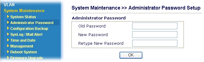 Vigor Router Change Password