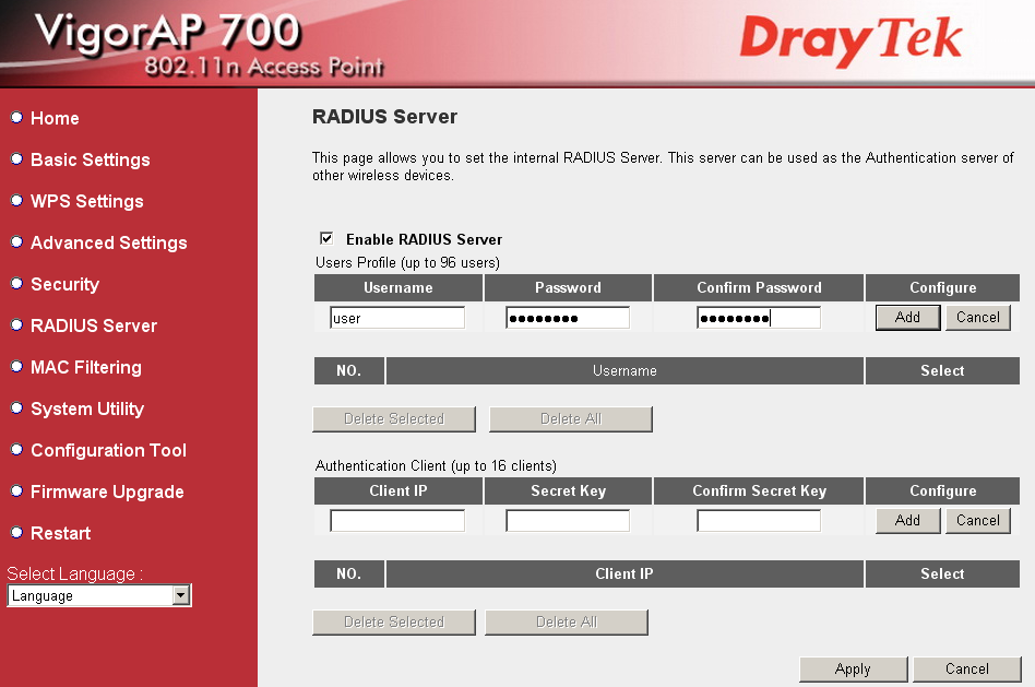 Radius Server