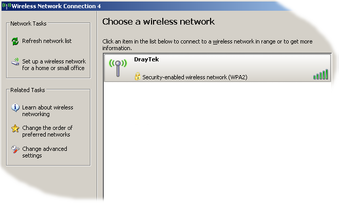 Choose a wireless network
