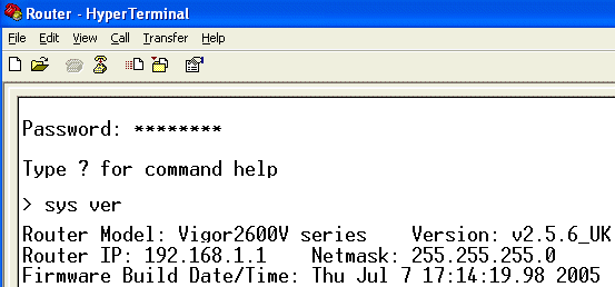 Telnet Session Active