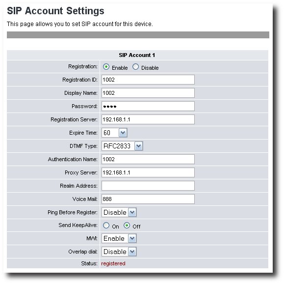 SIP Account