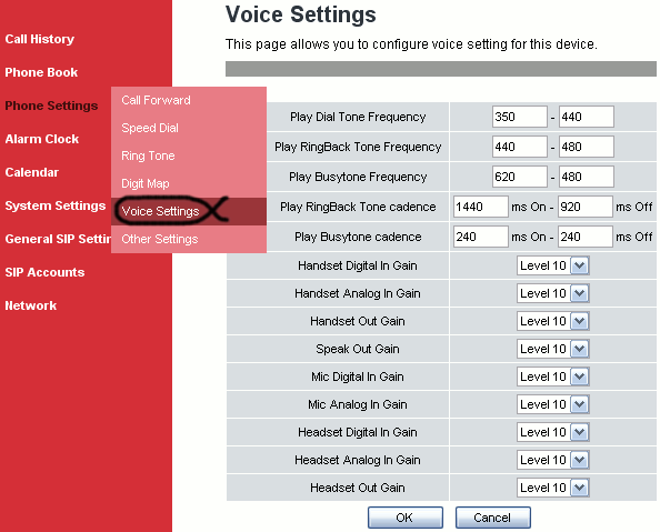 Voice Settings