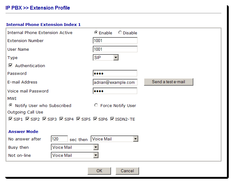 Extensions Configuration