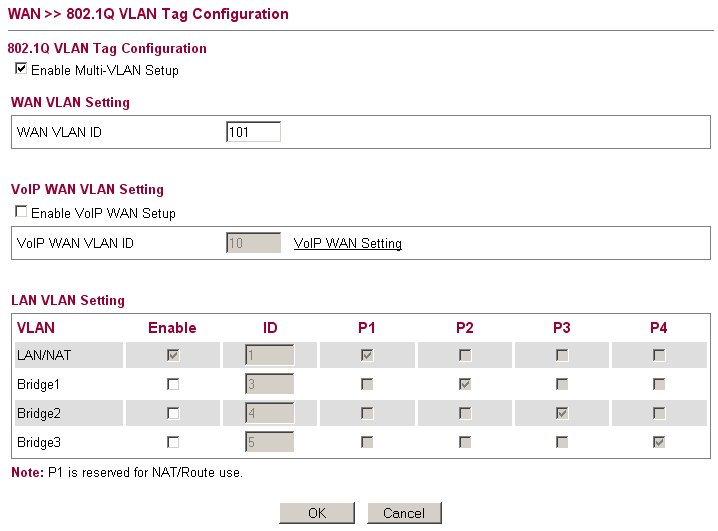 WAN VLAN Setup